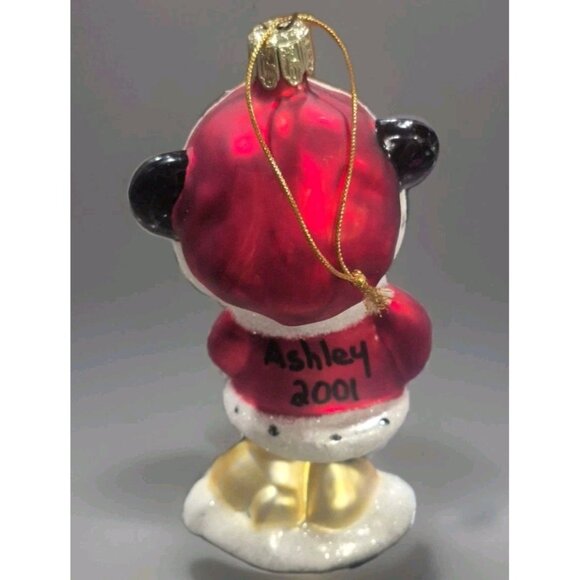Vintage Disney Minnie Ringing Her Bell European Glass Christmas Tree  Ornament - Picture 3 of 5